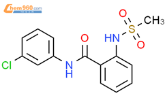 N-(3-氯苯基)-2-[(甲基磺酰基)氨基]苯甲酰胺结构式图片|713106-90-2结构式图片
