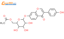 6"-O-乙酰黄豆苷结构式图片|71385-83-6结构式图片