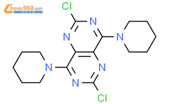 2,6-二氯-4,8-二哌啶-嘧啶并[5,4-d]嘧啶结构式图片|7139-02-8结构式图片