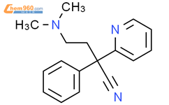 2-Pyridineacetonitrile,a-[2-(dimethylamino)ethyl]-a-phenyl-结构式图片|71486-42-5结构式图片