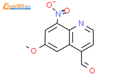 6-甲氧基-8-硝基-4-喹啉甲醛结构式图片|71601-22-4结构式图片
