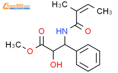 methyl (Z)-2-hydroxy-3-(2-methylbut-2-enamido)-3-phenylpropanoate结构式图片|71610-01-0结构式图片
