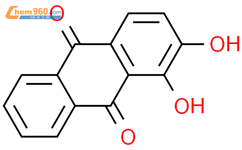 1,2-二羟基蒽醌结构式图片|72-48-0结构式图片