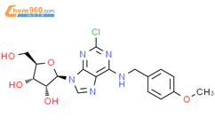2'-氯-N6-(4-甲氧基)苄基腺苷结构式图片|722504-77-0结构式图片