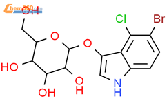 5-溴-4-氯-3-吲哚基-β-D-吡喃半乳糖苷结构式图片|7240-90-6结构式图片