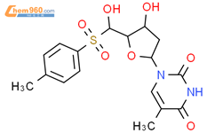 5-O-(4-甲基苯基磺酰基)胸腺嘧啶脱氧核苷结构式图片|7253-19-2结构式图片