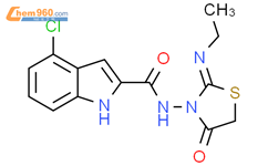 4 Chloro N 2 Ethylimino 4 Oxo 1 3 Thiazolidin 3 Yl 1H Indole 2