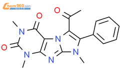 1H-Imidazo[2,1-f]purine-2,4(3H,8H)-dione, 6-acetyl-1,3,8-trimethyl-7-phenyl- (9CI)结构式图片|72793-12-5结构式图片