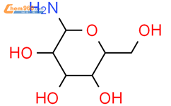 beta-D-吡喃葡萄糖胺结构式图片|7284-37-9结构式图片