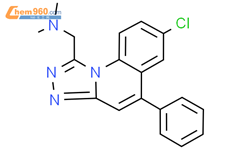 1-(7-氯-5-苯基-[1,2,4]三唑酮[4,3-a]喹啉-1-基)-N,N-二甲基甲烷胺结构式图片|72874-34-1结构式图片