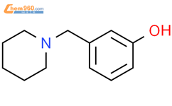 3-(1-哌啶基甲基)苯酚结构式图片|73279-04-6结构式图片