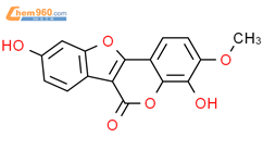 4,9-二羟基-3-甲氧基-6H-[1]苯并呋喃[3,2-c]色烯-6-酮结构式图片|7331-58-0结构式图片