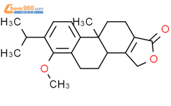 6-methoxy-9b-methyl-7-(propan-2-yl)-3b,4,5,9b,10,11-hexahydrophenanthro[1,2-c]furan-1(3H)-one结构式图片|73414-41-2结构式图片
