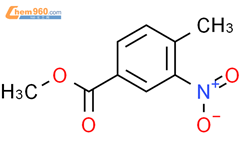 4-甲基-3-硝基苯甲酸甲酯结构式图片|7356-11-8结构式图片