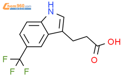 3-[5-(三氟甲基)-3-吲哚基]丙酸结构式图片|7394-75-4结构式图片