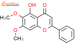 5-羟基-6,7-二甲氧基黄酮结构式图片|740-33-0结构式图片