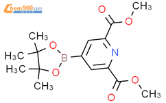 2,6-双(甲氧基羰基)吡啶-4-硼酸频那醇酯结构式图片|741709-66-0结构式图片