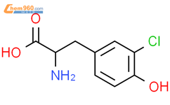 3-氯-L-酪氨酸结构式图片|7423-93-0结构式图片