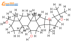 (3β, 11α, 20S, 24R)-form-20, 24-Epoxydammarane-3, 11, 25-triol结构式图片|74299-67-5结构式图片
