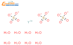 硫酸钇(III)八水合物结构式图片|7446-33-5结构式图片