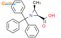 2-AZIRIDINECARBOXYLIC ACID, 3-METHYL-1-(TRIPHENYLMETHYL)-, (2S,3S)-结构式图片|74481-57-5结构式图片