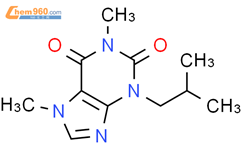 1,7-二甲基-3-异丁基黄嘌呤结构式图片|7464-84-8结构式图片