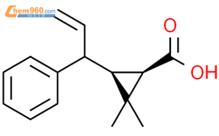 Cyclopropanecarboxylic acid, 2,2-dimethyl-3-(1-phenyl-2-propenyl)-, cis- (9CI)结构式图片|74793-52-5结构式图片