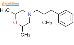 MORPHOLINE, 2,6-DIMETHYL-4-(2-METHYL-3-PHENYLPROPYL)-结构式图片|74880-04-9结构式图片