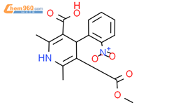 1,4-Dihydro-2,6-dimethyl-4-(2-nitrophenyl)-3,5-pyridinedicarboxylic Acid 3-Methyl Ester结构式图片|74936-71-3结构式图片