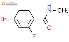 苯甲酰胺,4-溴-2-氟-N-甲基结构式图片|749927-69-3结构式图片