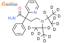 α-​[2-​[双[1-​(甲基-​d3)​乙基-​1,​2,​2,​2-​d4]​氨基]​乙基]​- ​α-​苯基-2-​吡啶乙酰胺结构式图片|75157-07-2结构式图片