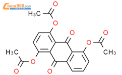 9,10-蒽二酮，1,4,5-三（乙酰氧基）-结构式图片|75314-06-6结构式图片