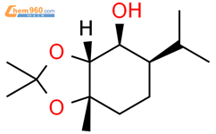 1,3-Benzodioxol-4-ol, hexahydro-2,2,7a-trimethyl-5-(1-methylethyl)-, (3aR,4S,5R,7aS)-rel-结构式图片|75316-52-8结构式图片