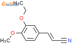 (9ci)-3-(3-乙氧基-4-甲氧基苯基)-2-丙烯腈结构式图片|757962-43-9结构式图片