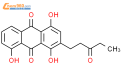 9,10-Anthracenedione, 1,4,8-trihydroxy-2-(3-oxopentyl)-结构式图片|75963-98-3结构式图片