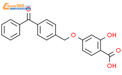 Benzoic acid, 4-[(4-benzoylphenyl)methoxy]-2-hydroxy-