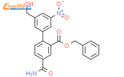 苯甲基 4-氨基羰基-3-(羟甲基)-5-硝基-[1,1-二联苯]-2-甲酸基酯结构式图片|762254-54-6结构式图片