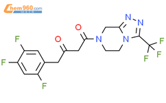 (2Z)-4-氧代-4-[3-(三氟甲基)-5,6-二氢-[1,2,4]三唑并[4,3-a]吡嗪-7-(8H)-基]-1-(2,4,5-三氟苯基)丁-2-酮结构式图片|764667-65-4结构式图片