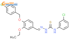 N-(3-氯苯基)-2-[[4-[(4-氯苯基)甲氧基]-3-乙氧基苯基]亚甲基]肼甲硫基酰胺结构式图片|765913-12-0结构式图片