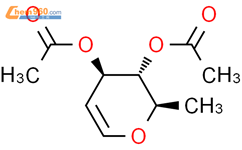 阿拉伯-HEX-1-烯醇，1,5-脱水-2,6-二脱氧-，二乙酸酯结构式图片|76739-66-7结构式图片