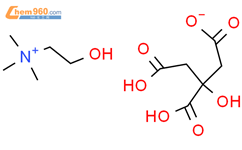 柠檬酸二氢胆碱结构式图片|77-91-8结构式图片