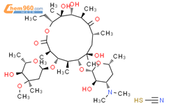 硫氰酸红霉素结构式图片|7704-67-8结构式图片