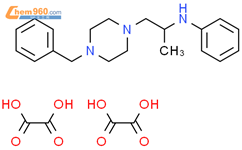 N-(1-Methyl-2-(4-benzylpiperazino)ethyl)aniline dioxalate结构式图片|77562-90-4结构式图片