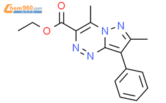 ethyl 4,7-dimethyl-8-phenylpyrazolo[5,1-c][1,2,4]triazine-3-carboxylate结构式图片|77632-06-5结构式图片