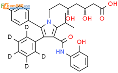 (βR,δR)-2-(4-氟苯基)-β,δ-二羟基-4-[[(2-羟基苯基)氨基]羰基]-5-(1-甲基乙基)-3-(苯基-D5)-1H-吡咯-1-庚酸结构式图片|777841-55-1结构式图片