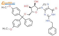Guanosine, 5'-O-[bis(4-methoxyphenyl)phenylmethyl]-N-(phenylmethyl)-结构式图片|778611-76-0结构式图片