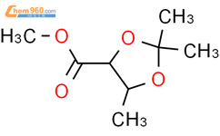 (4R,5S)-2,2,5-三甲基-1,3-二氧戊环-4-羧酸甲酯结构式图片|78086-72-3结构式图片