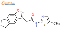 2-{5H,6H,7H-茚并[5,6-B]呋喃-3-基}-N-(5-甲基-1,3-噻唑-2-基)乙酰胺结构式图片|790245-61-3结构式图片