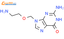6H-Purin-6-one,2-amino-9-[(2-aminoethoxy)methyl]-1,9-dihydro-结构式图片|79353-04-1结构式图片