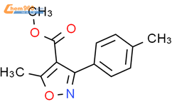 5-methyl-3-(4-methylphenyl)-4-Isoxazolecarboxylic acid methyl ester结构式图片|79379-87-6结构式图片